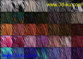 3D打印模型DG Iray 200 Hair Color Shaders and Merchant Resource的图片