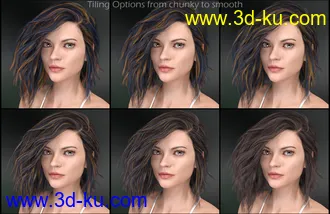 3D打印模型DG Iray 200 Hair Color Shaders and Merchant Resource的图片