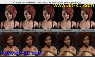 3D打印模型DG Iray 200 Hair Color Shaders and Merchant Resource的图片