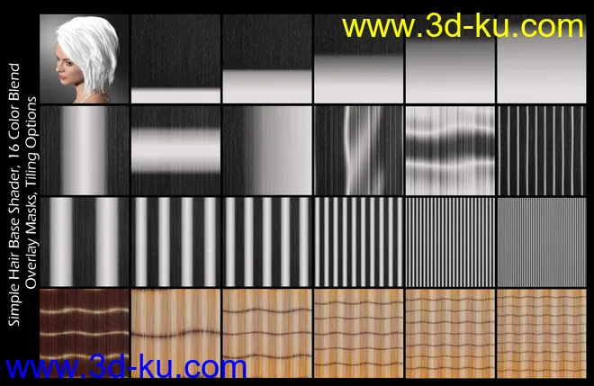 DG Iray 200 Hair Color Shaders and Merchant Resource模型的图片11