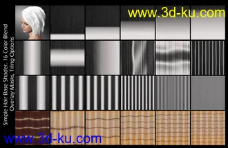 3D打印模型DG Iray 200 Hair Color Shaders and Merchant Resource的图片