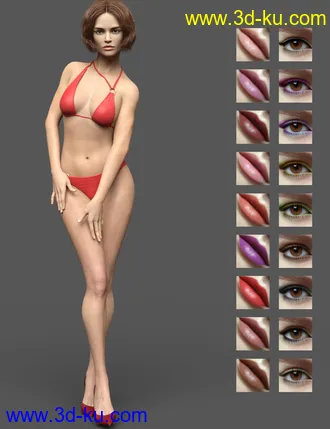 3D打印模型Diem HD for Genesis 8 Female的图片