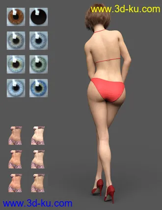 3D打印模型Diem HD for Genesis 8 Female的图片