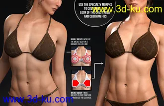 3D打印模型Domino HD for Genesis 3 & 8 Female的图片