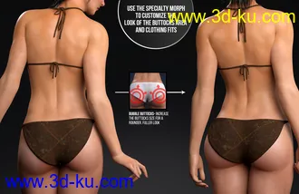 3D打印模型Domino HD for Genesis 3 & 8 Female的图片