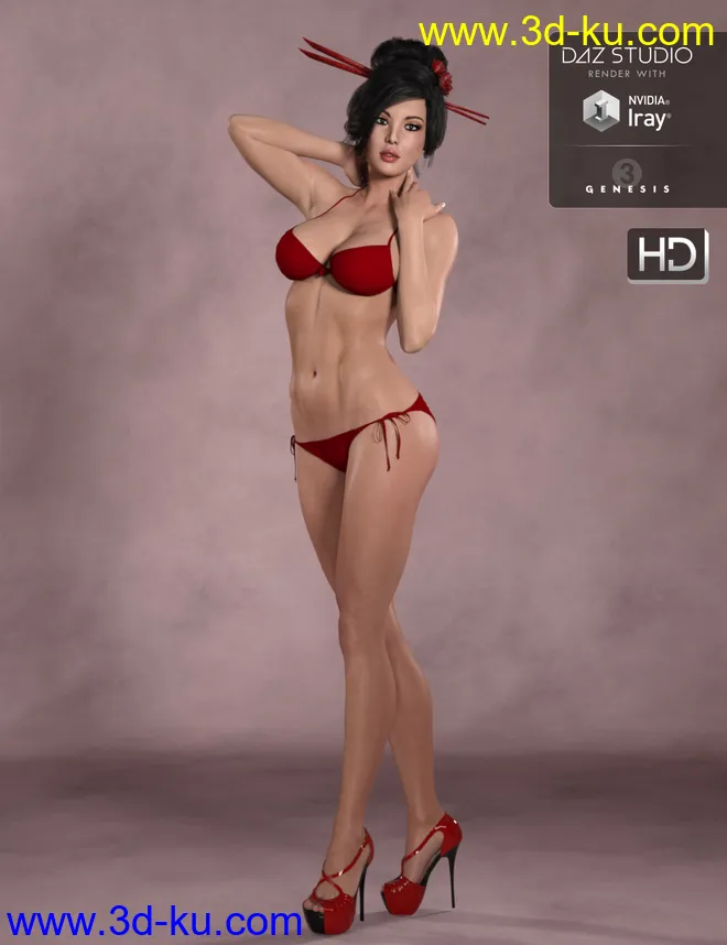 DT- Natalie HD for Genesis 3 Female(s)模型的图片4