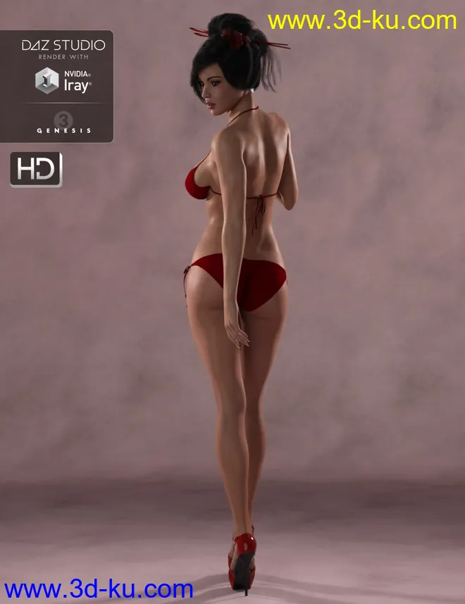 DT- Natalie HD for Genesis 3 Female(s)模型的图片5