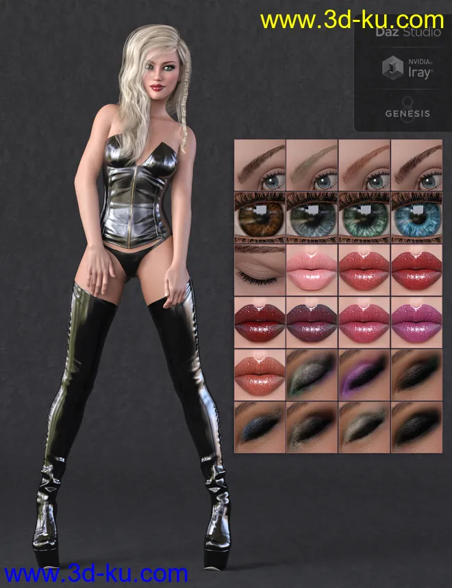 Elena HD for Genesis 8 Female模型的图片3
