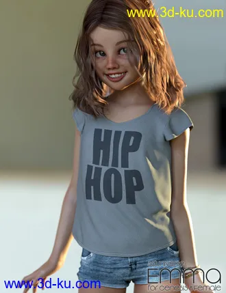 3D打印模型Emma Character, Hair, Clothing and Accessories for Genesis 8 Female(s)的图片