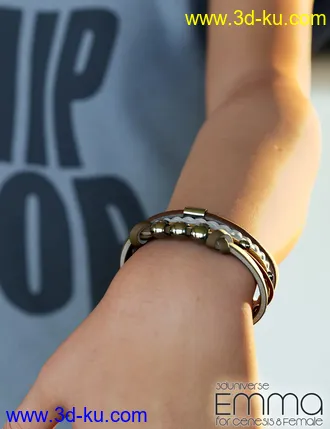 3D打印模型Emma Character, Hair, Clothing and Accessories for Genesis 8 Female(s)的图片