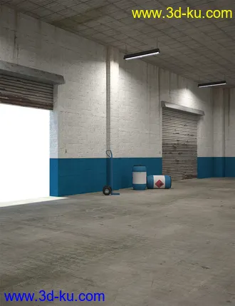 3D打印模型Empty Industrial Interior的图片