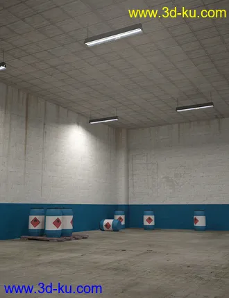 3D打印模型Empty Industrial Interior的图片