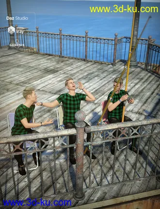 3D打印模型End of the Pier Poses for Genesis 8 Male的图片