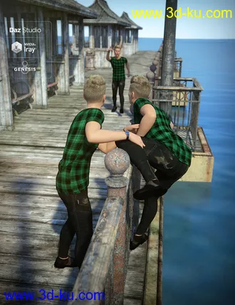 3D打印模型End of the Pier Poses for Genesis 8 Male的图片