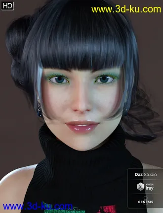 3D打印模型Erika HD plus Morphs and Expressions for Genesis 8 Female的图片