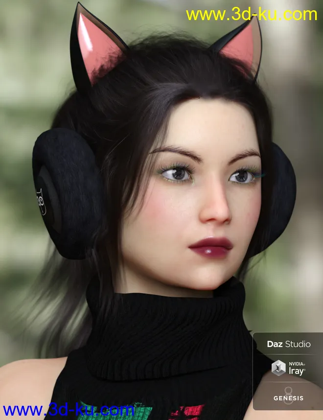 Erika HD plus Morphs and Expressions for Genesis 8 Female模型的图片2