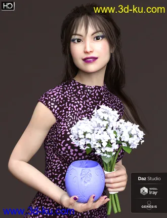 3D打印模型Erika HD plus Morphs and Expressions for Genesis 8 Female的图片