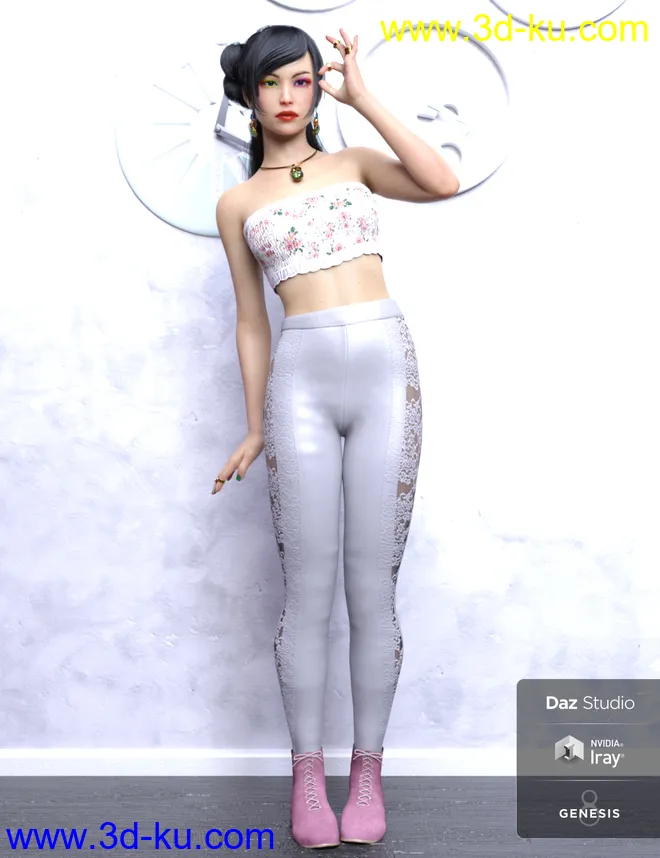 Erika HD plus Morphs and Expressions for Genesis 8 Female模型的图片7