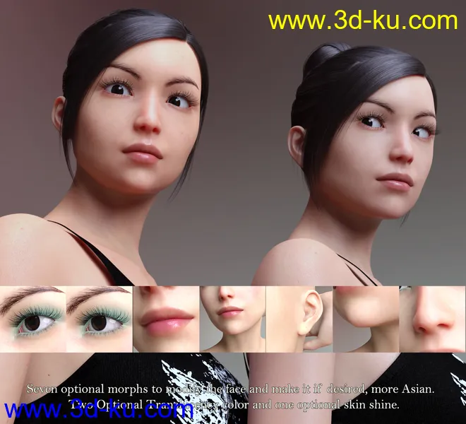 Erika HD plus Morphs and Expressions for Genesis 8 Female模型的图片10