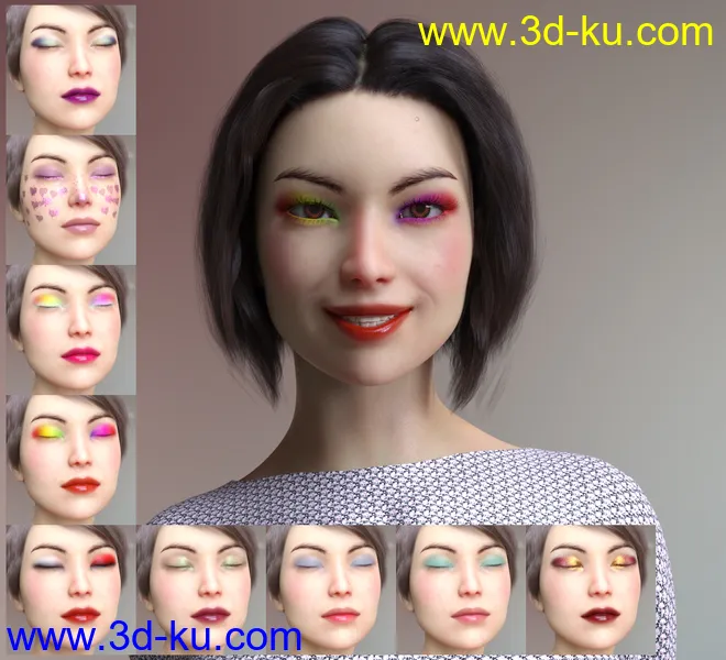 Erika HD plus Morphs and Expressions for Genesis 8 Female模型的图片11