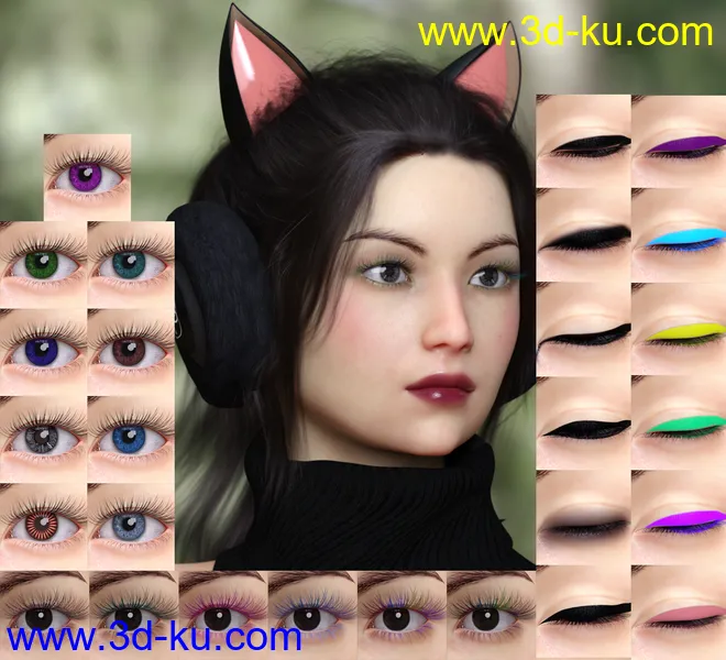 Erika HD plus Morphs and Expressions for Genesis 8 Female模型的图片12