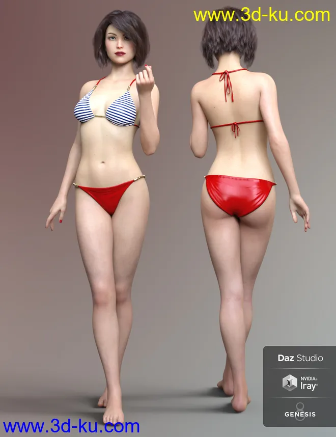 Erika HD plus Morphs and Expressions for Genesis 8 Female模型的图片14