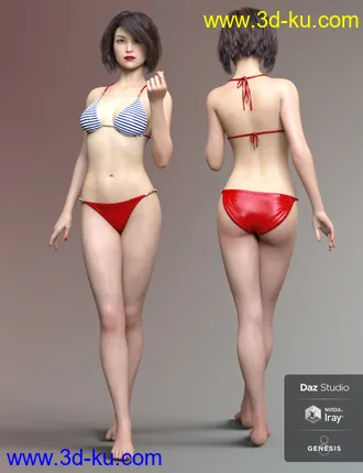 3D打印模型Erika HD plus Morphs and Expressions for Genesis 8 Female的图片