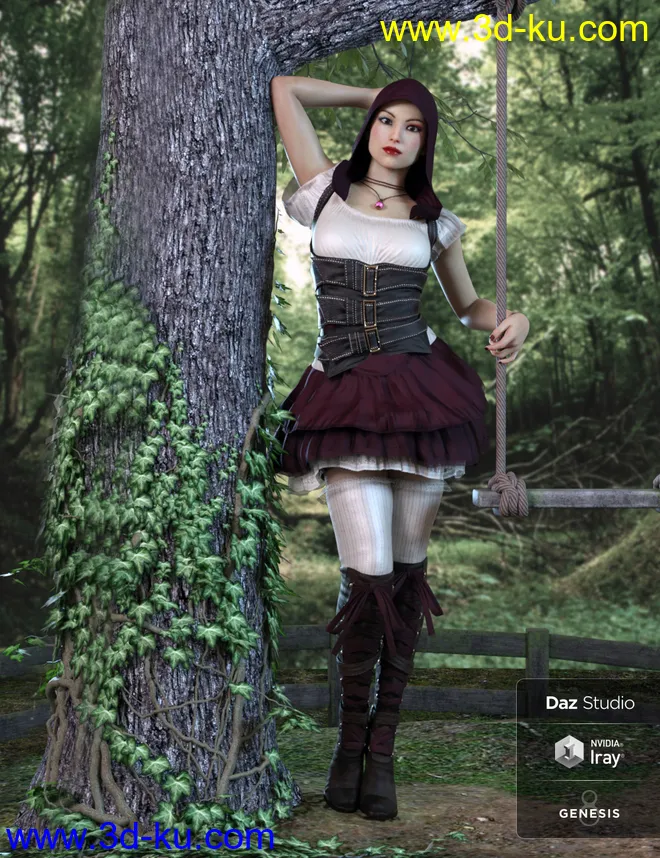 Erika HD plus Morphs and Expressions for Genesis 8 Female模型的图片15