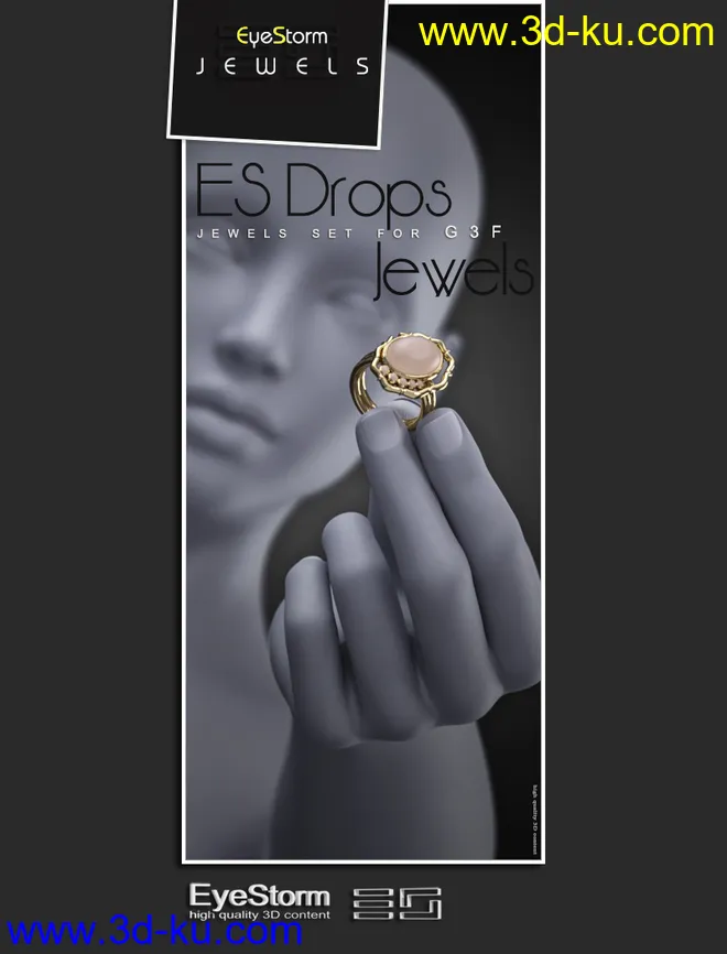 ES Drops Jewels Set for Genesis 3 Female模型的图片1