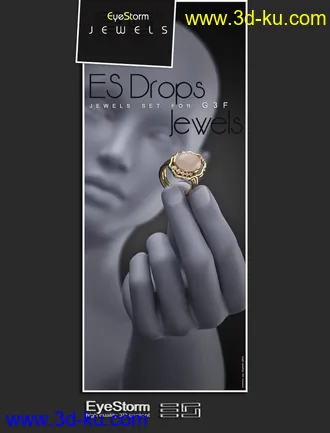 3D打印模型ES Drops Jewels Set for Genesis 3 Female的图片