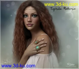 3D打印模型Espiritu Bohemio Rings for Genesis 8 Females的图片