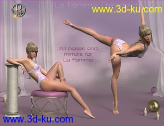 3D打印模型Essentials Pose Set for La Femme for Poser 11的图片