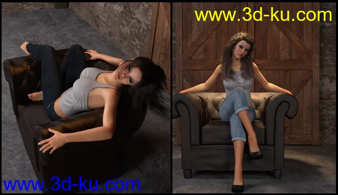 Exquisite Poses & Morphing Chair for Genesis 8 Female模型的图片3