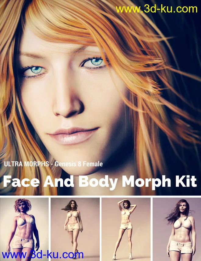 Face and Body Morph Kit for Genesis 8 Female模型的图片1
