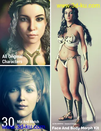 3D打印模型Face and Body Morph Kit for Genesis 8 Female的图片