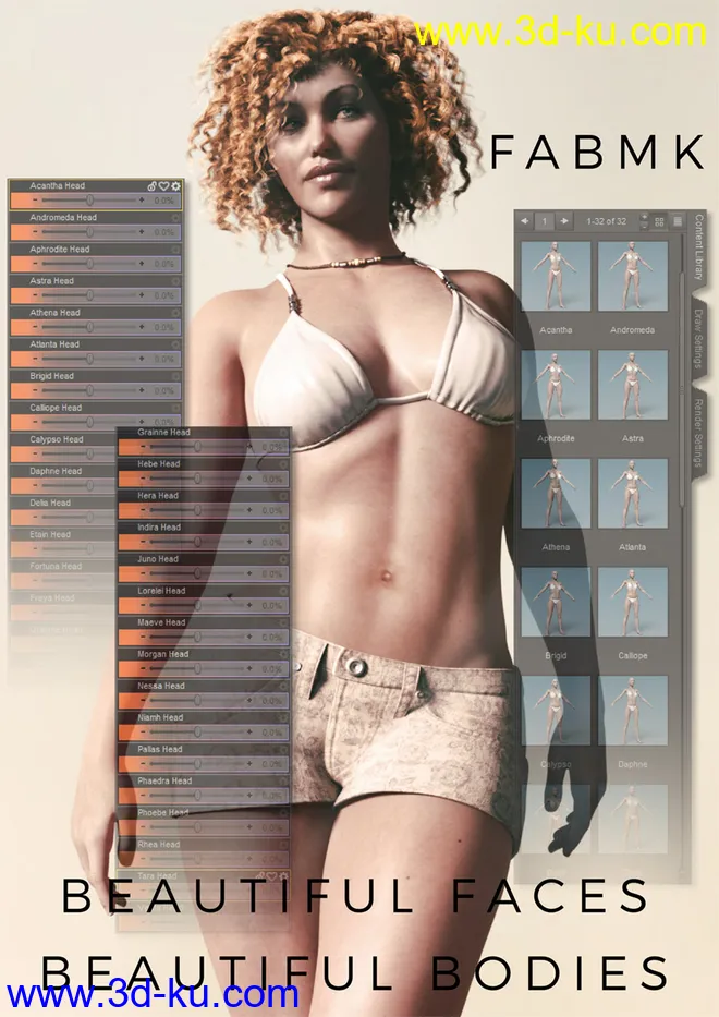 Face and Body Morph Kit for Genesis 8 Female模型的图片4