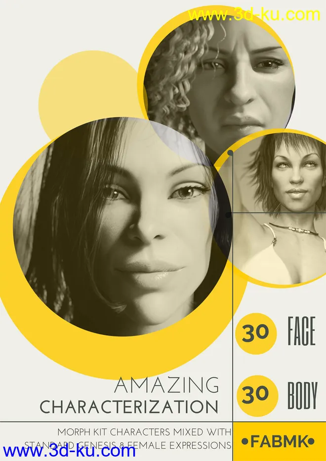 Face and Body Morph Kit for Genesis 8 Female模型的图片6