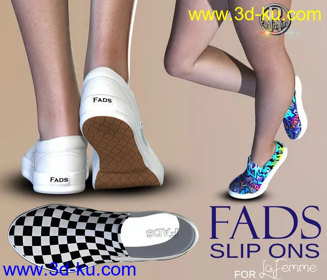 FADS Slip Ons for La Femme and Poser 11模型的图片1