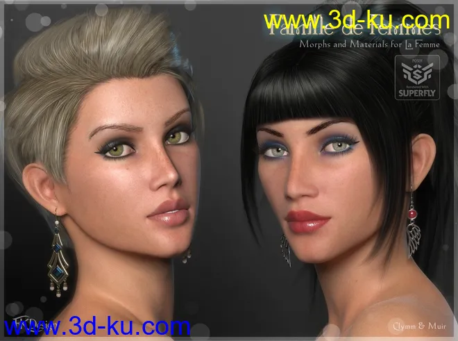 Famille de Femmes - Morphs and Materials for La Femme模型的图片1