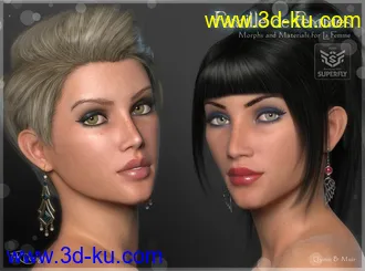 3D打印模型Famille de Femmes - Morphs and Materials for La Femme的图片