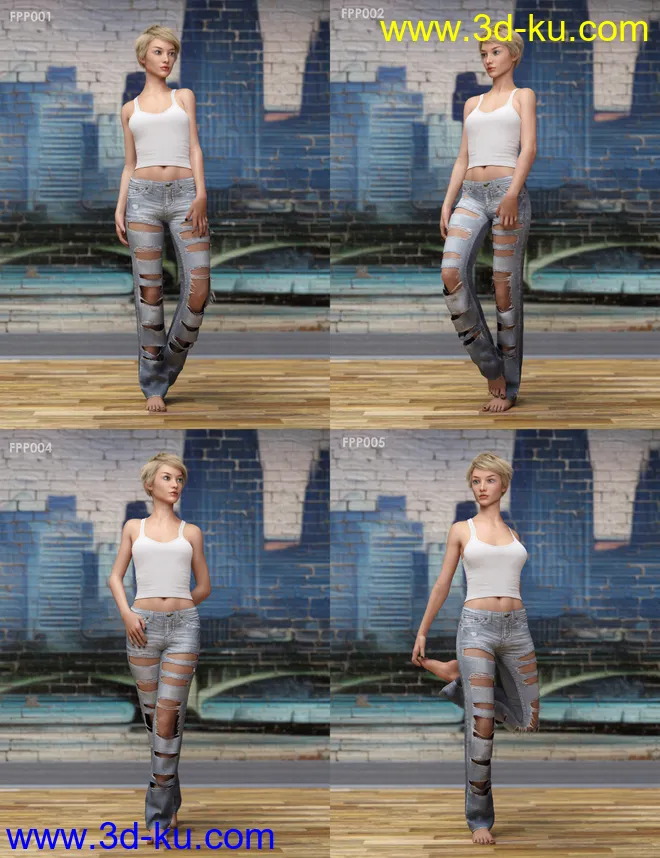 Fast Production Poses for Genesis 3 and 8 Female模型的图片3