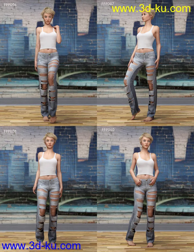 Fast Production Poses for Genesis 3 and 8 Female模型的图片5