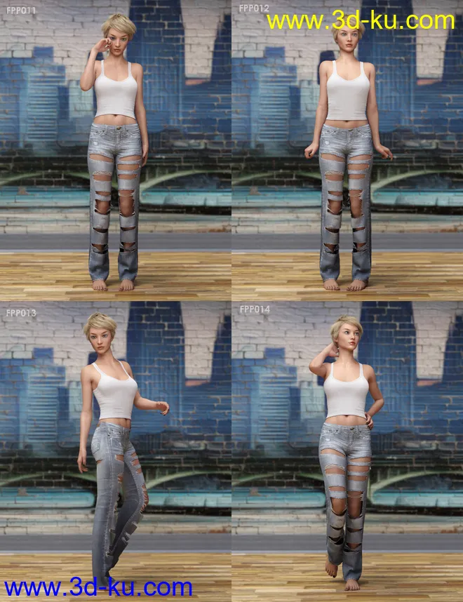 Fast Production Poses for Genesis 3 and 8 Female模型的图片7