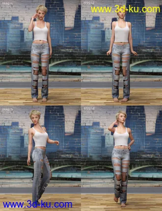 3D打印模型Fast Production Poses for Genesis 3 and 8 Female的图片