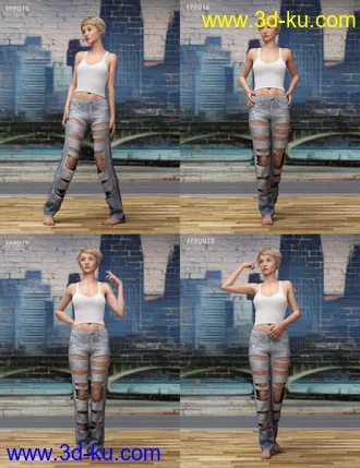 3D打印模型Fast Production Poses for Genesis 3 and 8 Female的图片