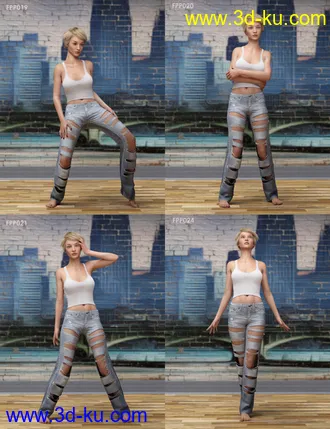 3D打印模型Fast Production Poses for Genesis 3 and 8 Female的图片
