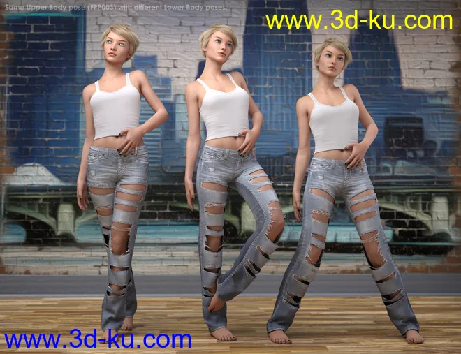 Fast Production Poses for Genesis 3 and 8 Female模型的图片13