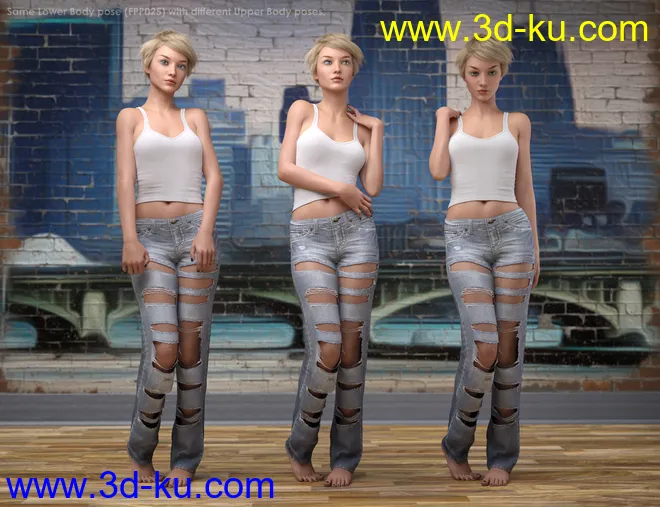 Fast Production Poses for Genesis 3 and 8 Female模型的图片14