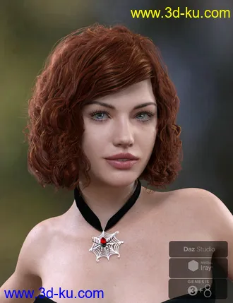 3D打印模型Fedora Bob Hair for Genesis 3 and 8 Female(s)的图片