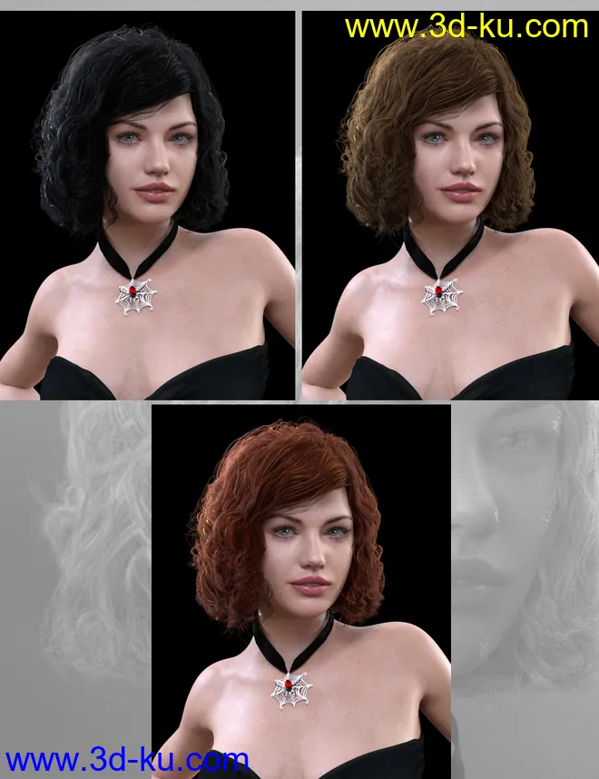 Fedora Bob Hair for Genesis 3 and 8 Female(s)模型的图片9